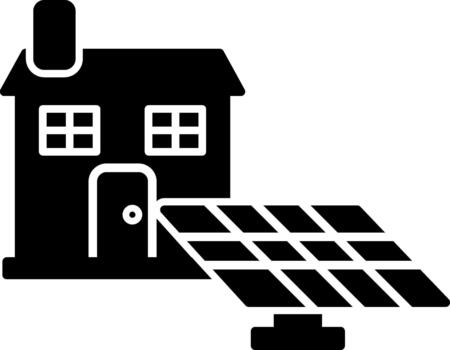 solar panel escalable obra de arte para sitio web interfaces sólido vector