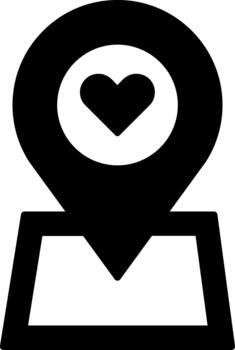 ubicación original icono para diseño proyectos sólido vector
