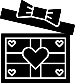distintivo caja de regalo símbolo para creativo proyectos sólido vector