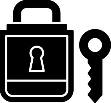 bloquear original icono para diseño proyectos sólido vector