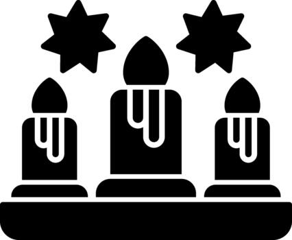 Candles Minimal Illustration for Creative Layouts Solid vector