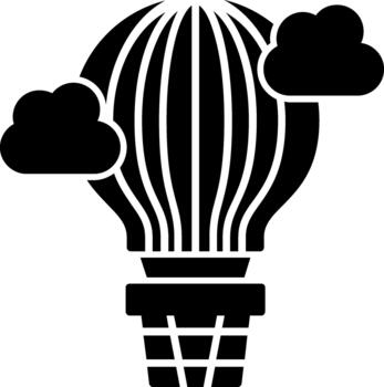 Hot Air Balloon Creative Element for Interface Projects Solid vector