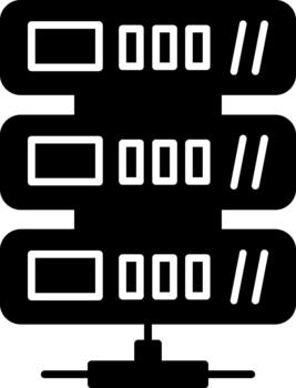 creativo servidor símbolo obra de arte para digital interfaces sólido vector