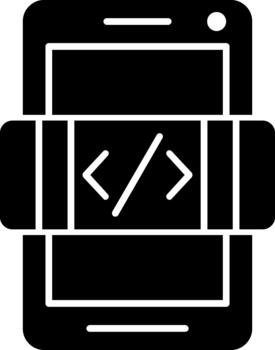 mínimo codificación ilustración para digital interfaz diseño sólido vector