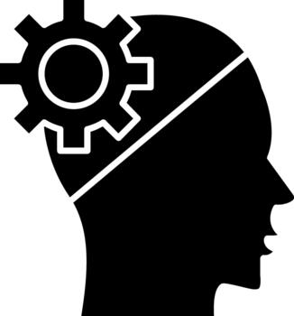 Thinking Creative Element for Interface Projects Solid vector