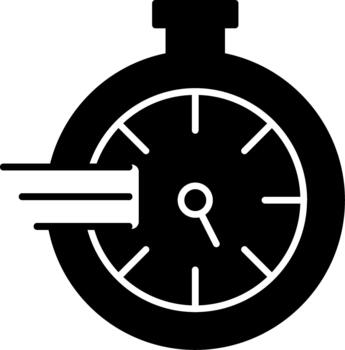 Temporizador mínimo ilustración para creativo diseños sólido vector