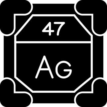 plata línea Arte símbolo para interfaz diseño sólido vector