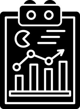Distinctive Chart Symbol for Creative Projects Solid vector