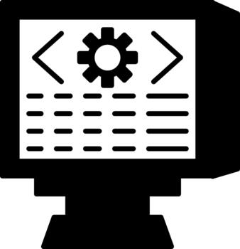distintivo desarrollo símbolo para creativo proyectos sólido vector