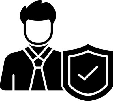 usuario proteger escalable obra de arte para sitio web interfaces sólido vector