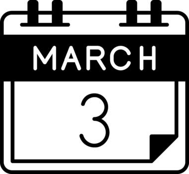 marzo 3 creativo elemento para interfaz proyectos sólido vector