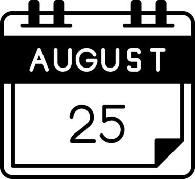 agosto 25 creativo elemento para interfaz proyectos sólido vector