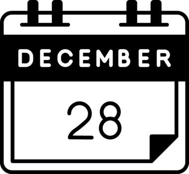 diciembre 28 creativo elemento para interfaz proyectos sólido vector