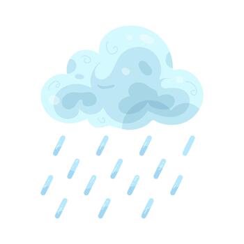 Light Rain Cloud vector