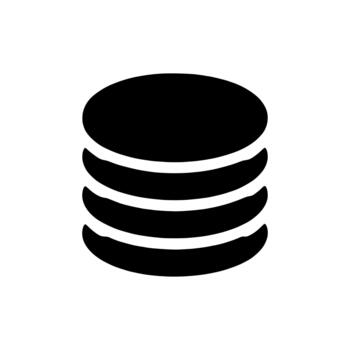 Database storage server stack icon representing information technology systems vector
