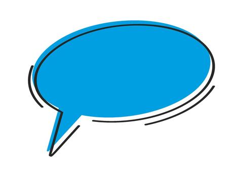 Rounded thoughts bubble comic doodle vector
