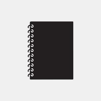 Lined Student Exercise Notebook Solid Icon for Class Notes Homework Practice and Study Sessions vector