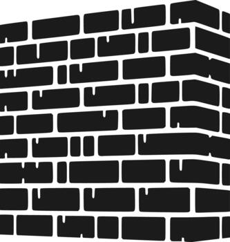 ladrillo pared modelo icono vector