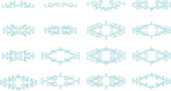 decorativo Desplazarse diseño elementos vector