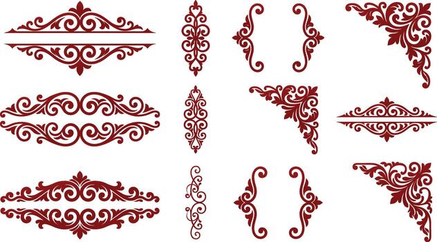 varios decorativo elementos vector