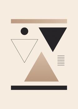 Triangle Outline Dot Pattern Design vector