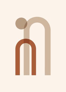 Interlocking Nested Arch Design vector