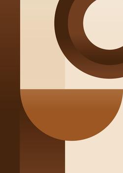 Brown Circle Rectangle Shape Design vector