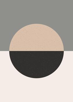 Gray Circle Half Split Design vector