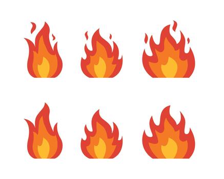fuego fuego elementos vector
