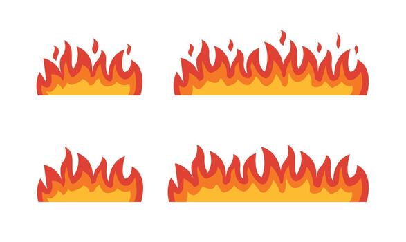 fuego fuego elementos ilustración vector