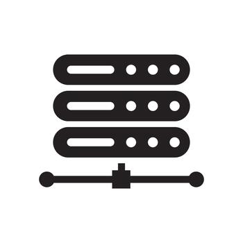 Server Storage Database Icon Cloud Data Center Technology vector