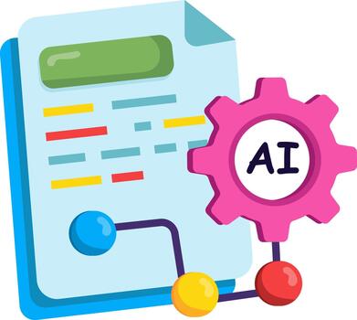 AI Document Analysis and Automated Data Processing vector
