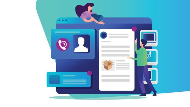 Digital Customer Support Platform Interface vector