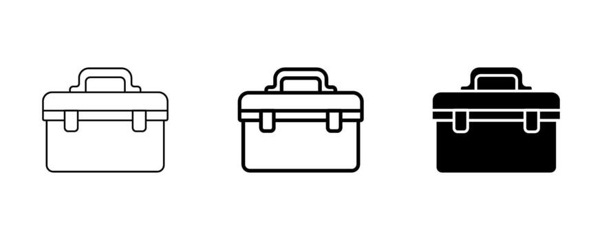 Toolbox icon set vector