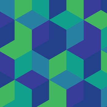 Geometric cube pattern background vector