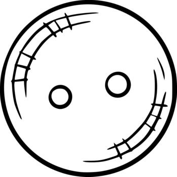Simple button view from top vector