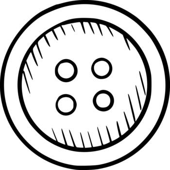 uno botón ver desde parte superior vector