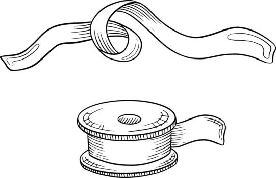 Two ribbons set vector