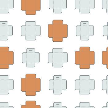 Packaging Box Template Seamless Pattern vector