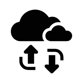 nube informática icono ilustración vector