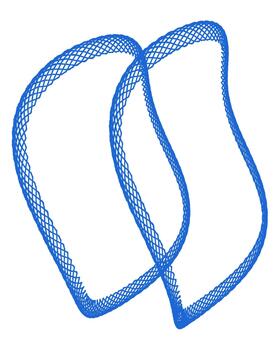 Blue Interlocking Rounded Loop Frames vector
