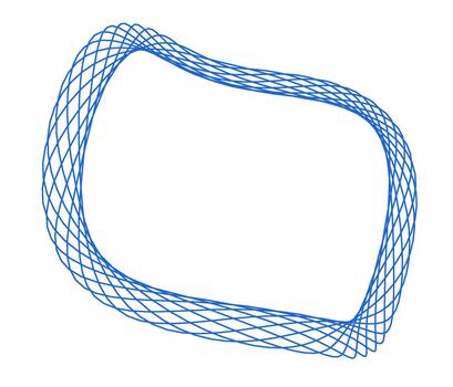 Blue Organic Rounded Border Frame vector