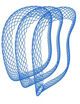 azul triple redondeado lazo marcos vector