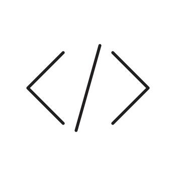 Software Code Coding Bracket Line Icon vector