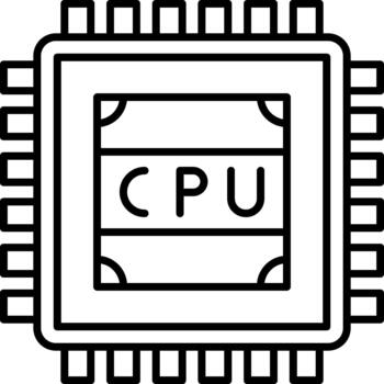 chip microchip semiconductor silicon processor Line vector