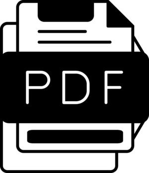 Distinctive Pdf Symbol for Creative Projects Solid vector