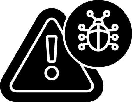 Virus Warning Editable Asset for Digital Projects Solid vector