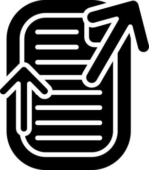 Modern Visual Documents Symbol for Creative Applications Solid vector