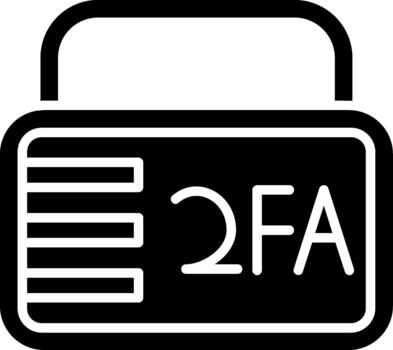 dos factor autenticación escalable obra de arte para sitio web interfaces sólido vector