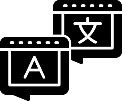 Language Switcher Creative Element for Interface Projects Solid vector